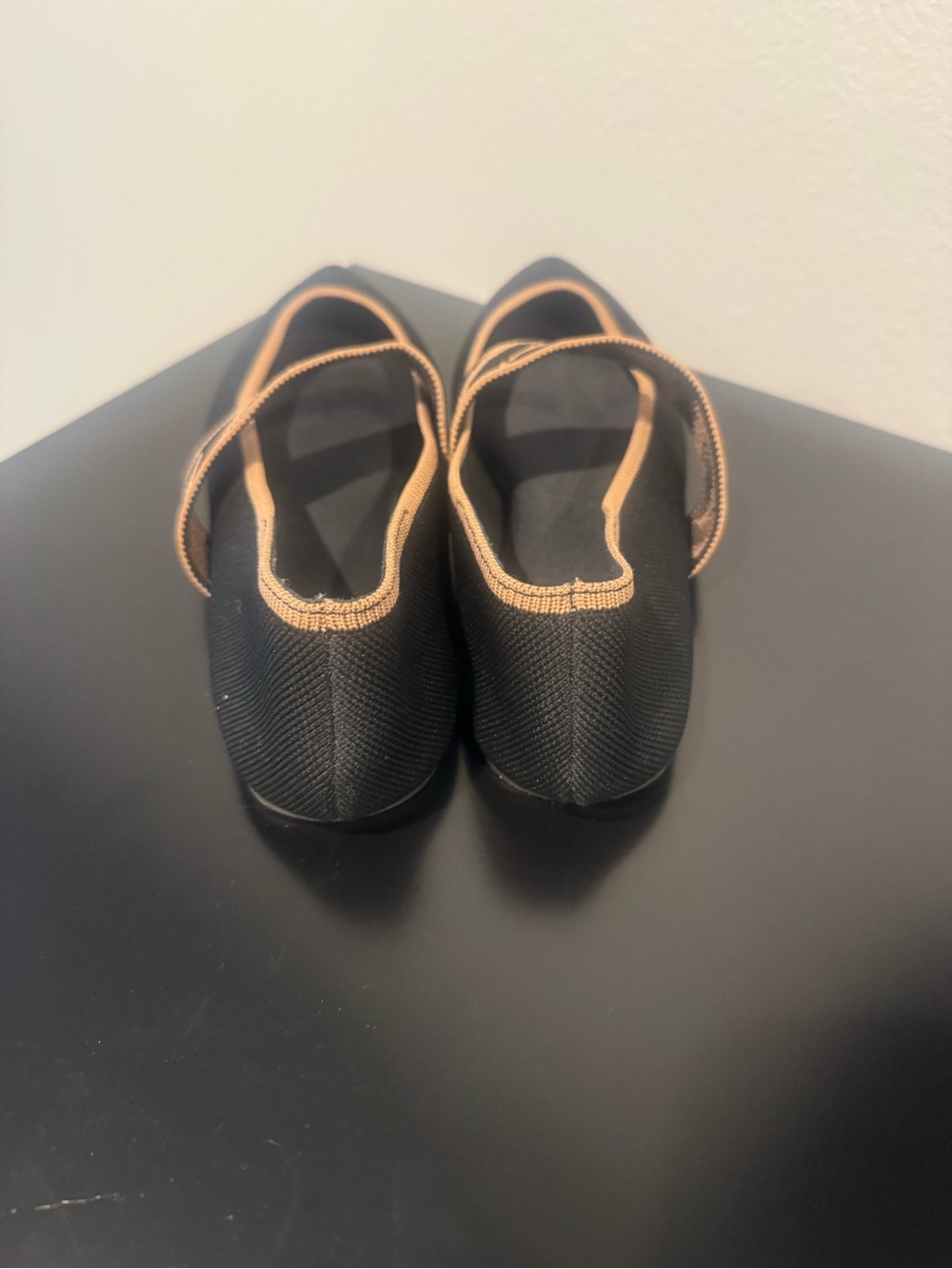 MIA Black and Tan Pointed Mary Jane Flats - Picture 4 of 5